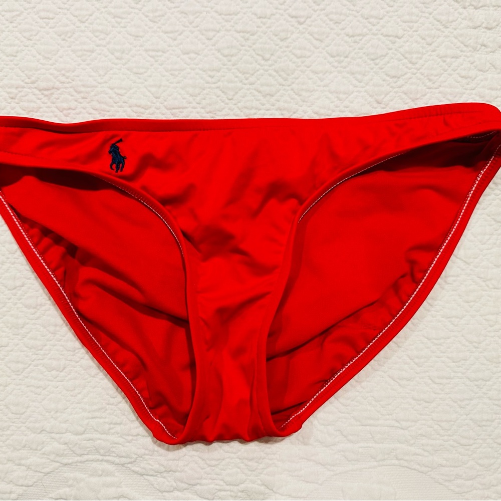 Polo Ralph Lauren red M bikini bottom. EUC